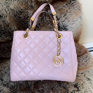 Michael Kors Susannah Ballet Quilted Leather Tote